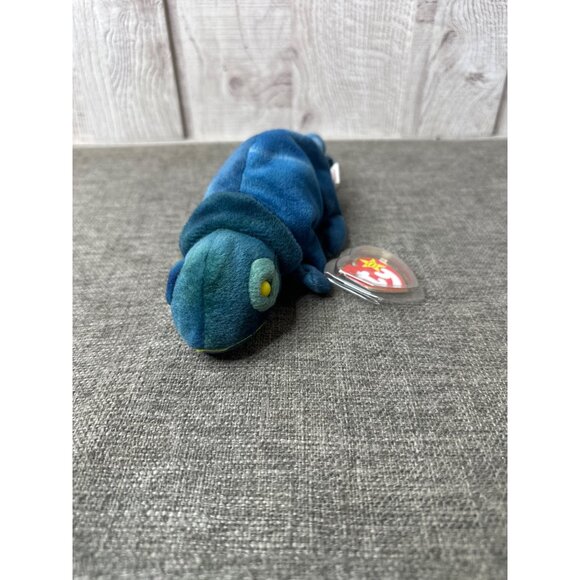 Vintage 1997 Ty Beanie Baby Rainbow Dark Blue Plush Collectible Stuffed Animal - Picture 2 of 8